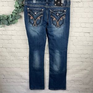 Miss Me Jeans Boot JW5403BQ Rhinestone Embellished Jeans Size 32